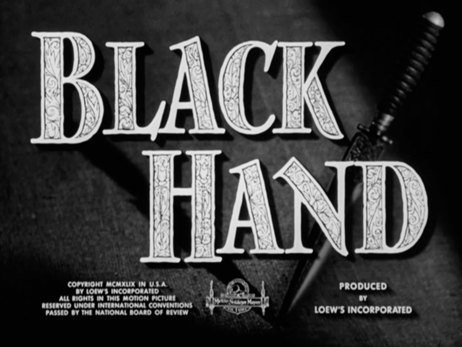 Black Hand Title Card