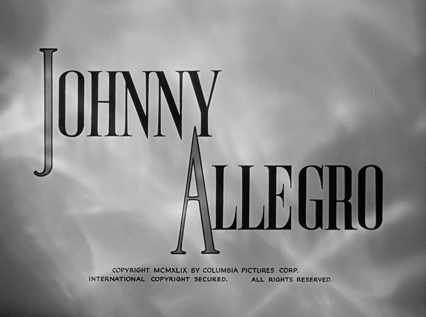 Johnny Allegro Title Card