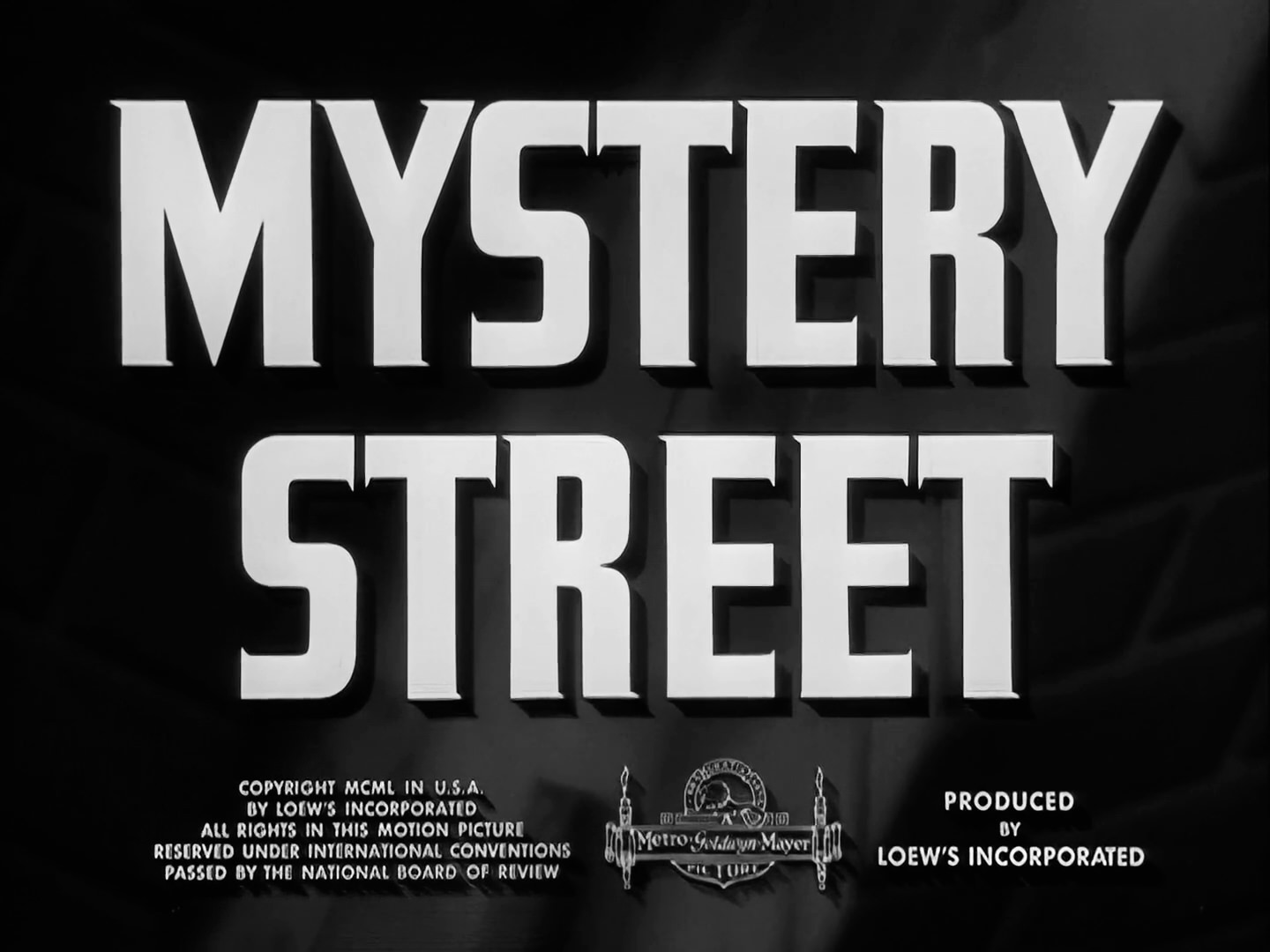 Mystery Street Title Card