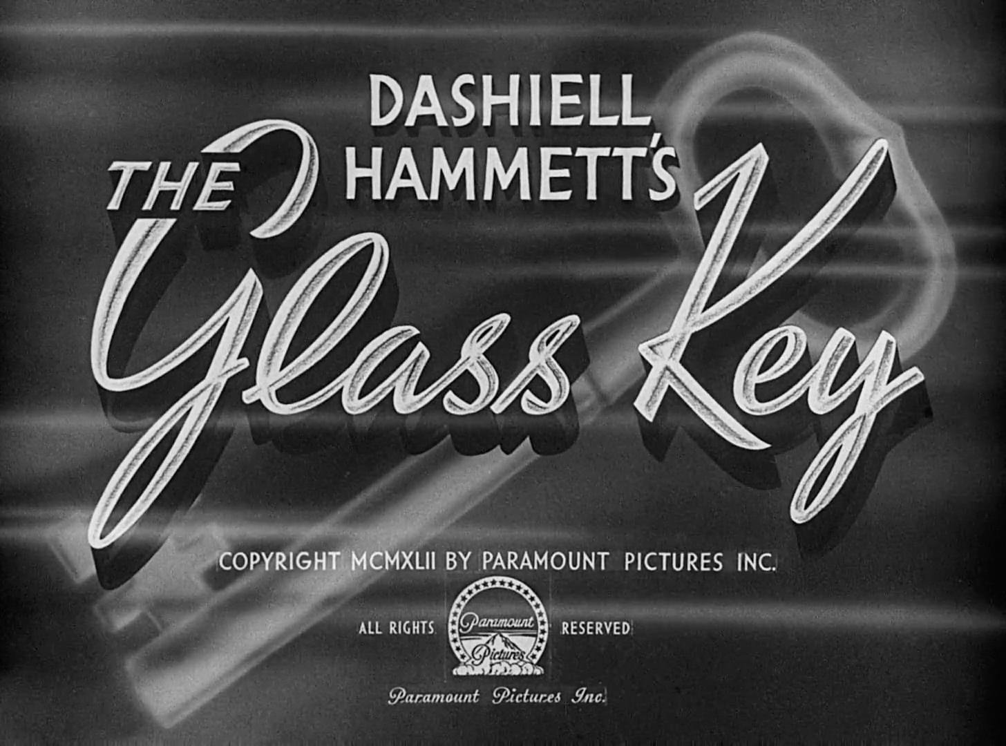 The Glass Key Title Card