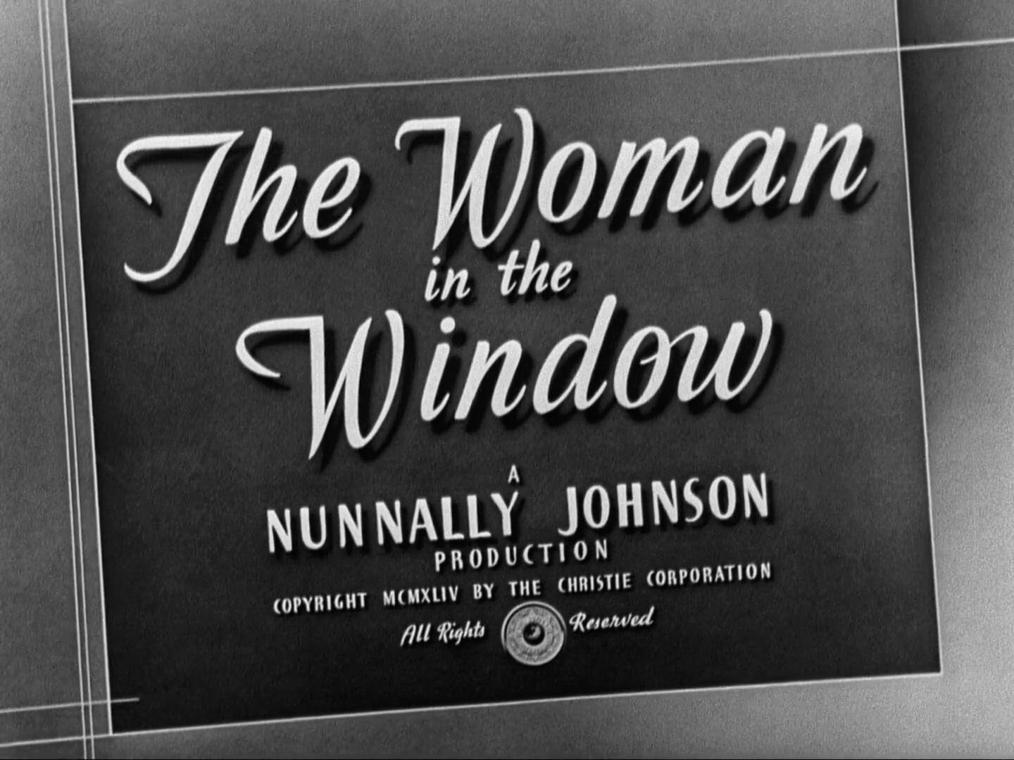 The Woman In The Window Title Card